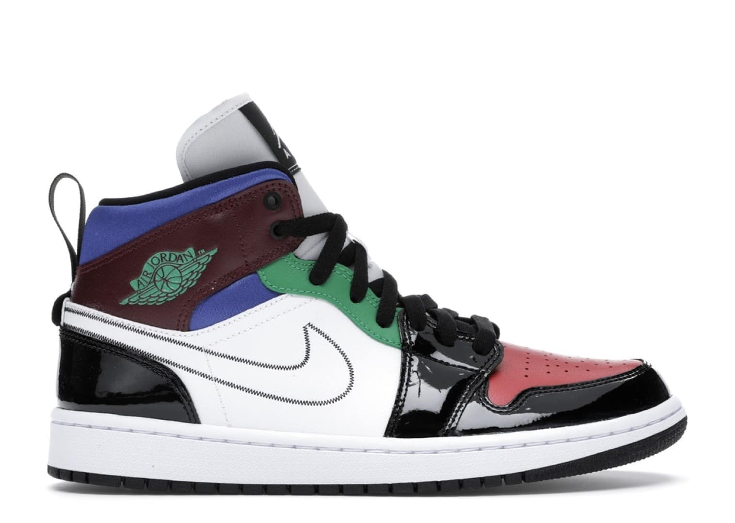 Nike Air Jordan 1 Mid SE Black White Multi-Color