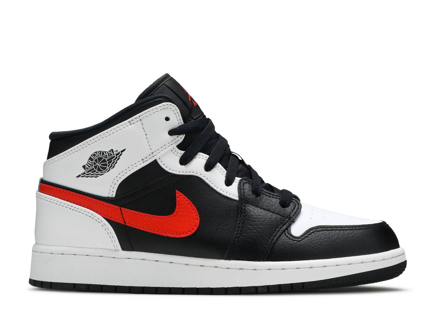 Nike Air Jordan 1 Mid White Black Chile Red (GS)