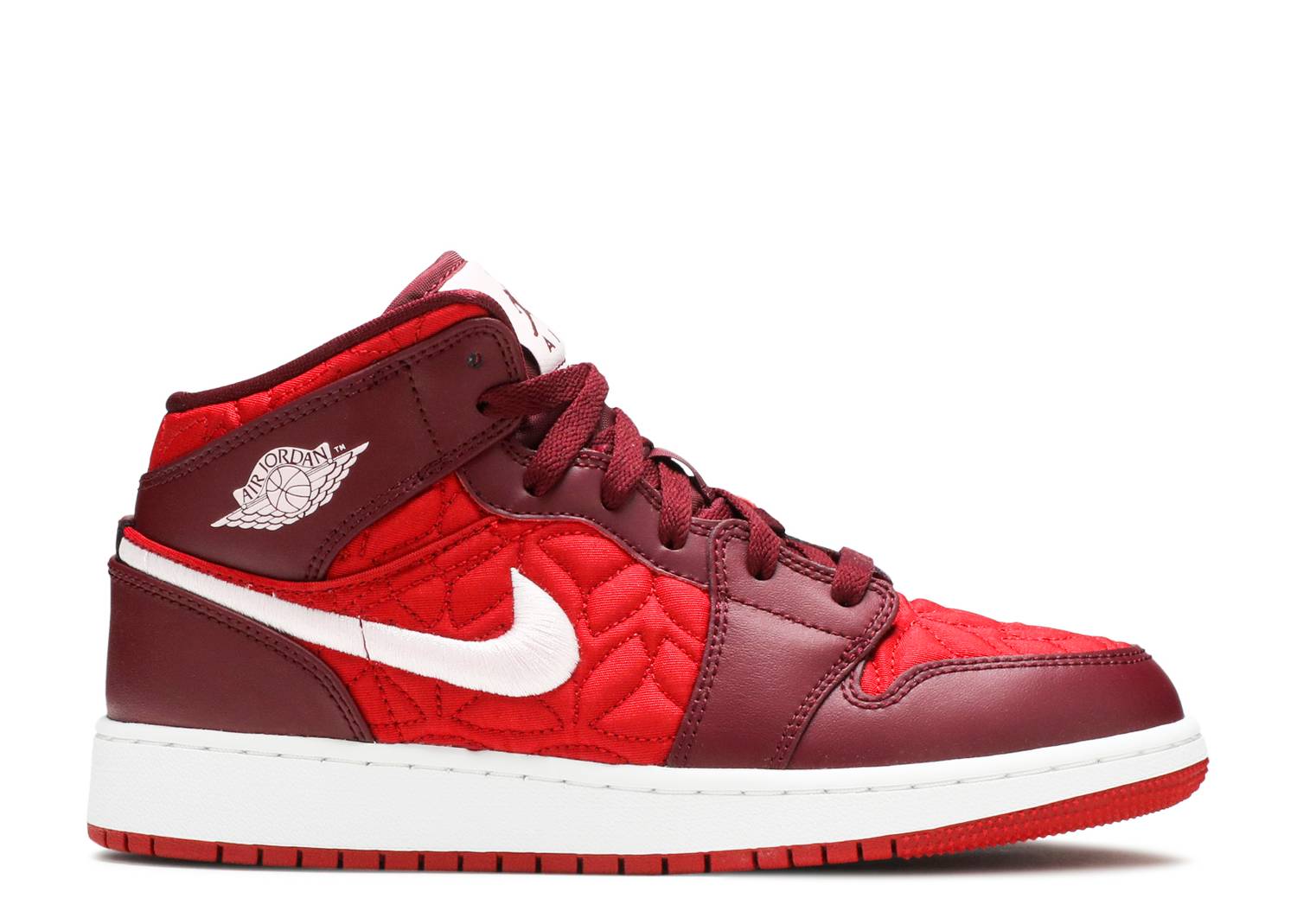 Nike Air Jordan 1 Mid SE Red Quilt (GS)
