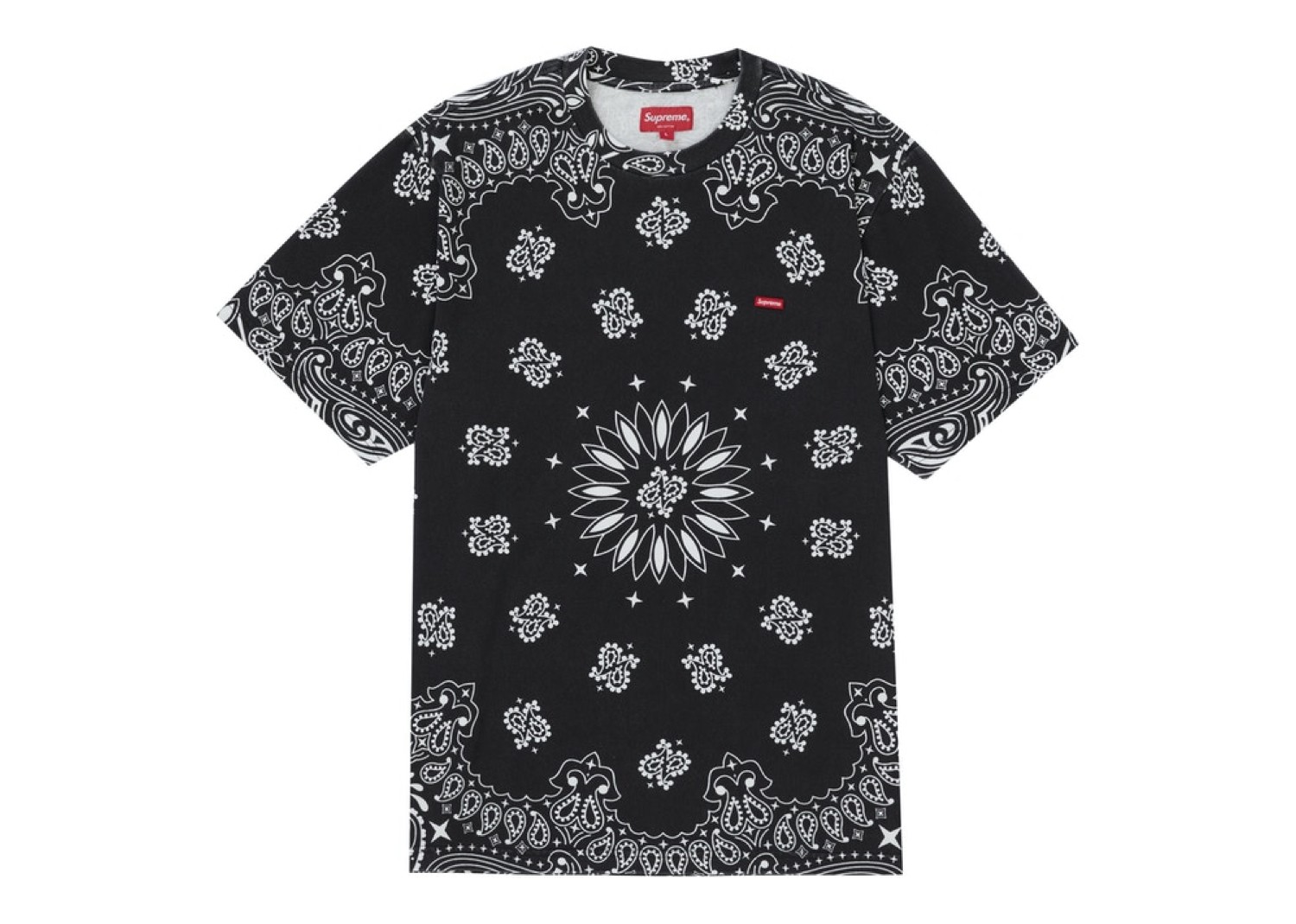 Supreme Small Box Tee Black Bandana SS21KN3 SS21