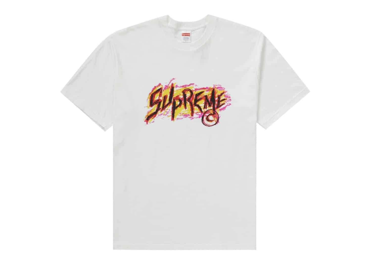 Supreme Scratch Tee White FW20 SU9555