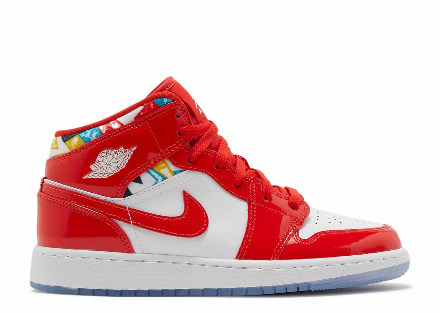 Nike Air Jordan 1 Mid Barcelona Sweater Red Patent (GS) DC7248-600