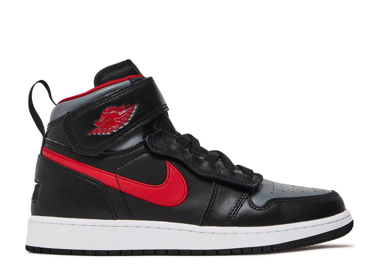 Nike Air Jordan 1 High FlyEase Black Gym Red Smoke Grey (GS) DC7986-006