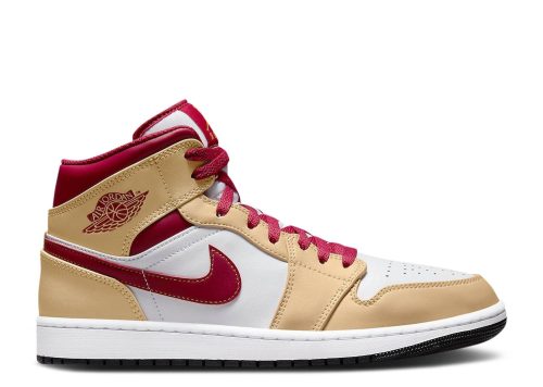 Nike Air Jordan 1 Mid Beige White Red 554724-201