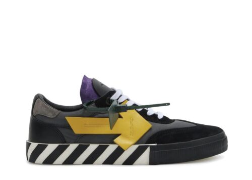 Off-White New Vulcanized Low Black Mustard Yellow OMIA232S22LEA0011018