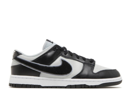 Nike Dunk Low Chenille Swoosh Black Grey DQ7683-001