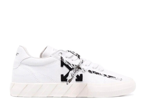 OFF-WHITE Vulc Eco Canvas Low White Black OWIA178F21FAB0020110