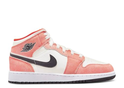 Nike Jordan 1 Mid SE Orange Suede (GS) DV1336-800