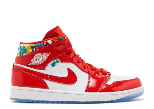 Nike Air Jordan 1 Mid Barcelona Sweater Red Patent DC7294-600