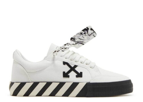 OFF-WHITE Vulc Low Canvas White Black SS22 OMIA085F21FAB0020110