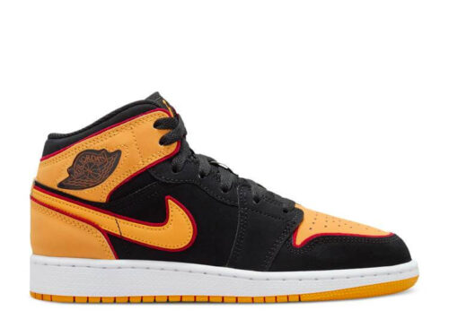 Nike Air Jordan 1 Mid SE Black Vivid Orange (GS) FJ4924-008