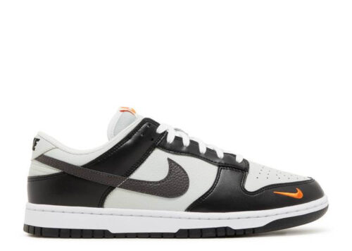 Nike Dunk Low Black Total Orange Mini Swoosh FN7808-001