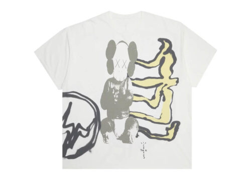Travis Scott Cactus Jack + Kaws For Fragment Tee Aged Yellow