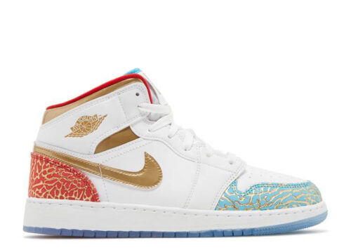 Nike Air Jordan 1 Mid Sneaker School NC to Chicago (GS) FB2212-100