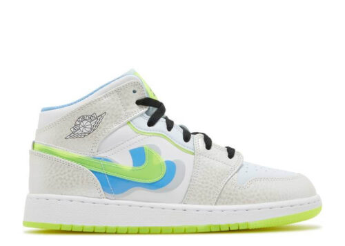 Nike Air Jordan 1 Mid SE Warped Swoosh (GS) DV1314-017