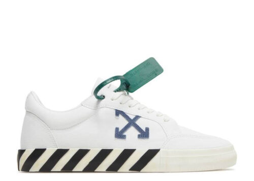 OFF-WHITE Vulc Low Cotton White White Blue Grey OMIA085S22FAB0010145
