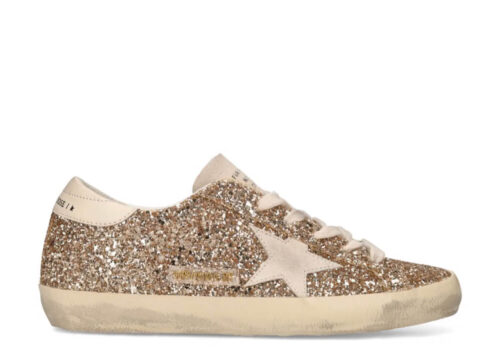 Golden Goose Super-Star Gold Glitter Suede Star.001